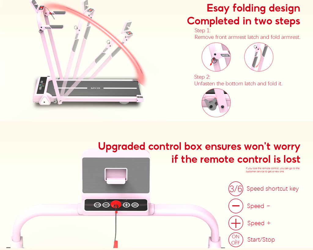 [Trendwave] Foldable Walking Treadmill 16KM Incline Mini Running ...