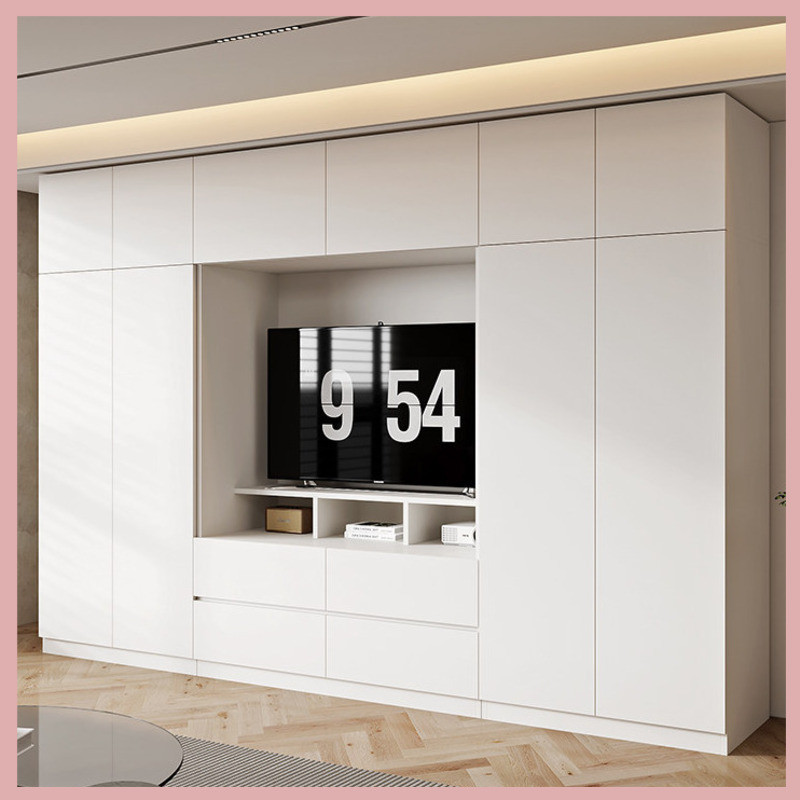 Integrated TV Console Cabinet Combination TV Cabinet Wardrobe TV ...