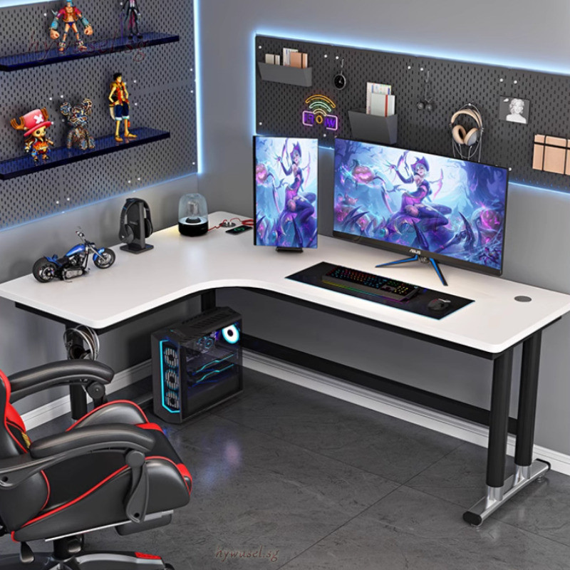Hws Corner Computer Table Desktop Desk Bookshelf Combination L-shaped ...
