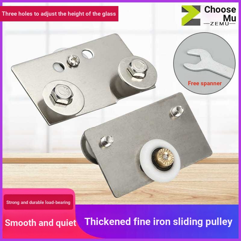 [Bathroom Pulley] OldFashioned Shower Room Glass Sliding Door Double