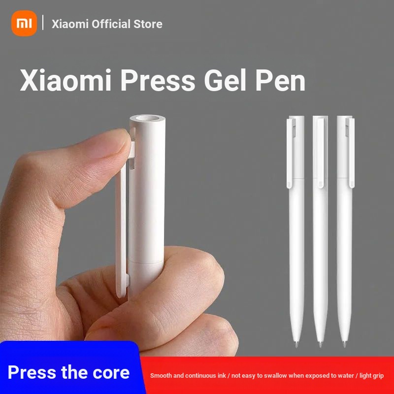 Highvalue Gel Pen › Xiaomi Press Type Gel Pen 10pcs Pack 0.5mm Office