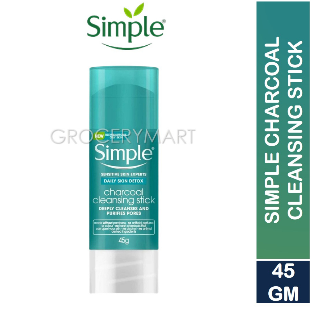 Simple Daily Skin Detox Charcoal Cleansing Stick, 45g Shopee Singapore