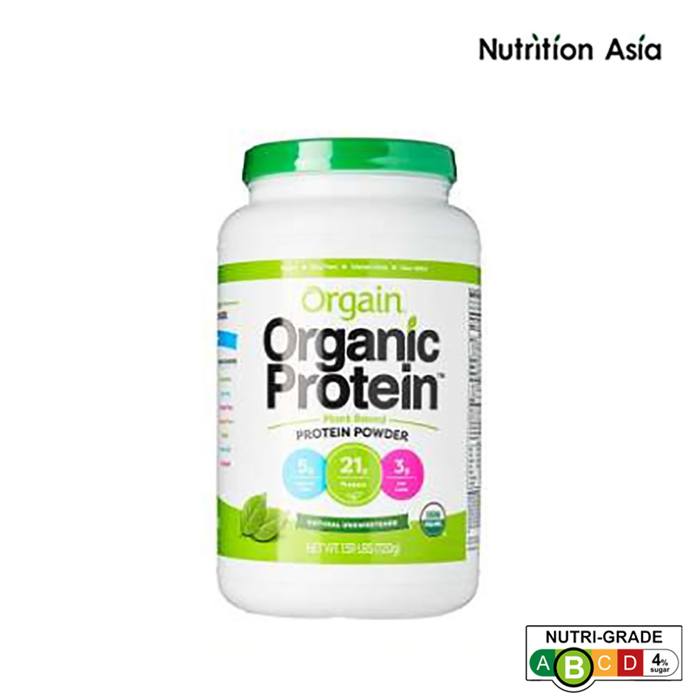 Orgain Organic Plant Protein Powder Natural Unsweetened 1.59Lb Shopee