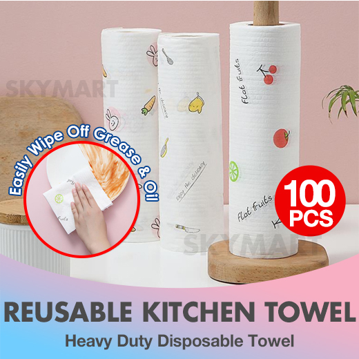 100s Reusable Cleaning Cloths Absorbent Wet Dry Washable Disposable