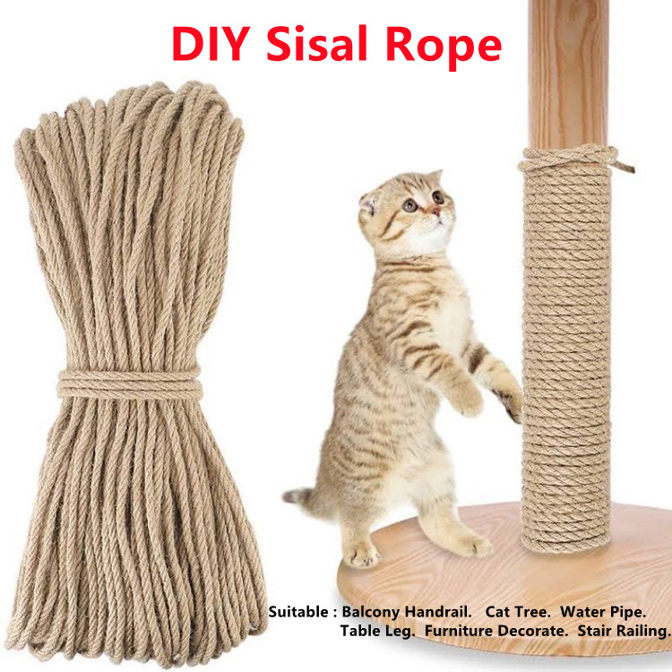 Jute Rope - 3strand Twisted Hemp Rope for Crafts, Climbing, Anchor,  Hammock, Nautical, Cat Scratching Post, Tug of War, Decorate (1 1/5 inch X  48 Feet) - China Rope and Hemp Rope