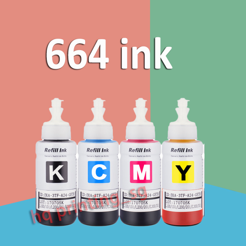 Compatible Epson 664 Refill Ink T664 Ink For Epson L100l110l120l200l210l220l300l310 L350 9681