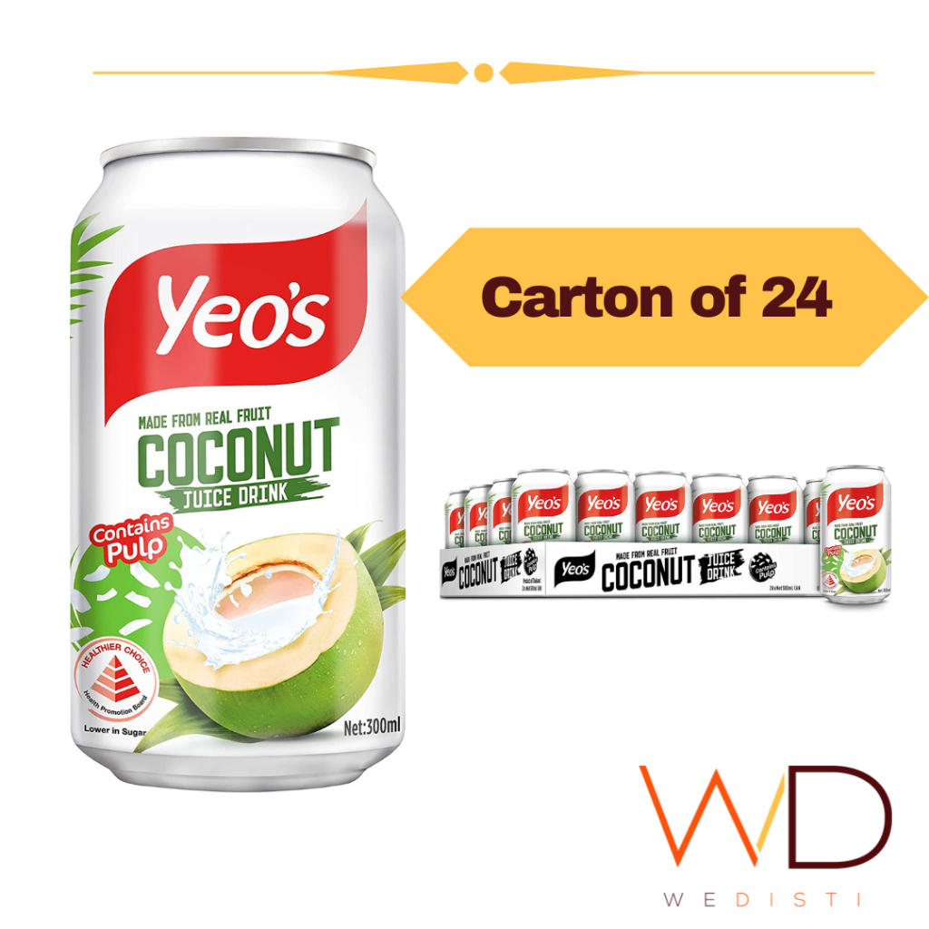 Yeo's Coconut Can (300ml x 24) Shopee Singapore