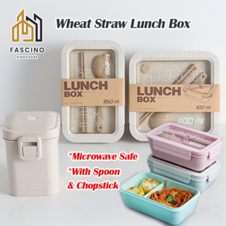 Wheat Straw Bento Box With Dividers And Lid For Microwave, Perfect