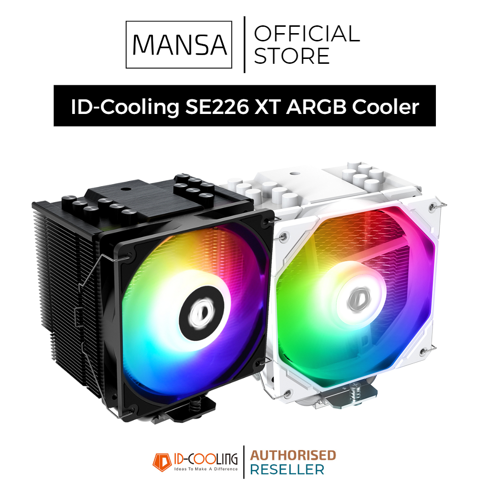 ID-Cooling SE226-XT Non-ARGB | ARGB Air Cooler - Black | White | Shopee ...