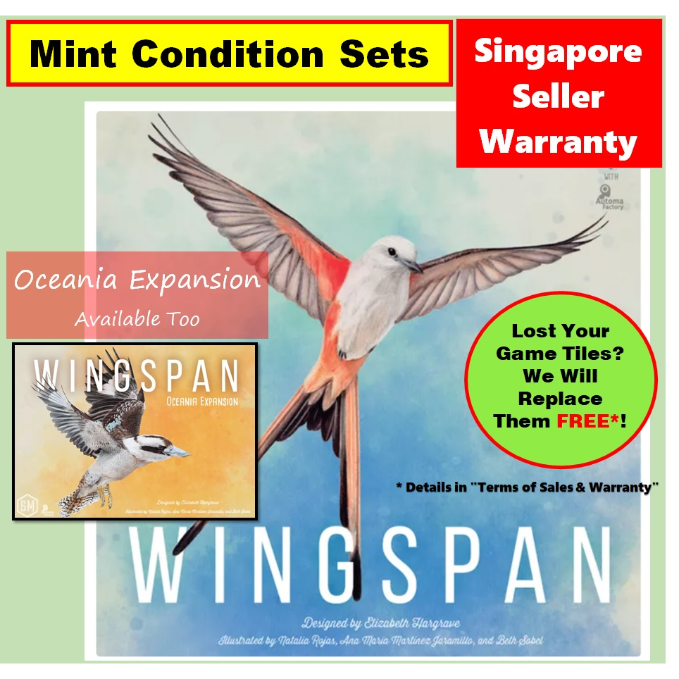 [Singapore Ready Stocks] Wingspan / Swift Start Pack Included / Wingspan Oceania Expansion
