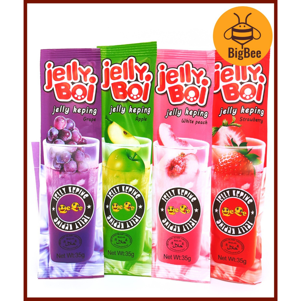 QeQe Jelly Boi - 35g / pack Jelly Keping Mix Fruit Flavour | Shopee ...
