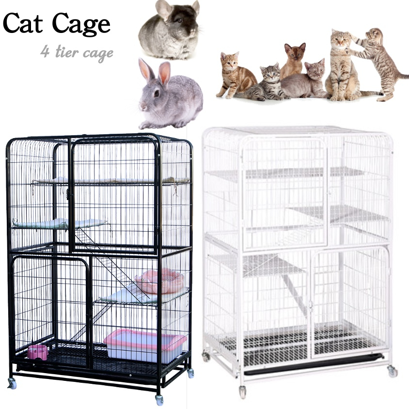 [4 Tier Big Cage] Luxury 2/3/4 level big cat cage / Rabbit cage/ Bird ...