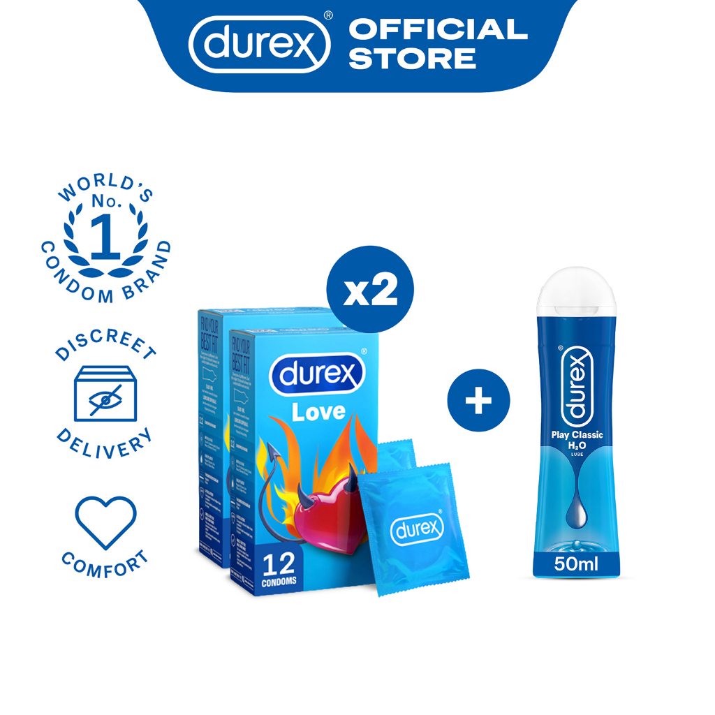 [Bundle] [100% Discreet] Durex Condom Love Condoms (12s x2) + Durex ...