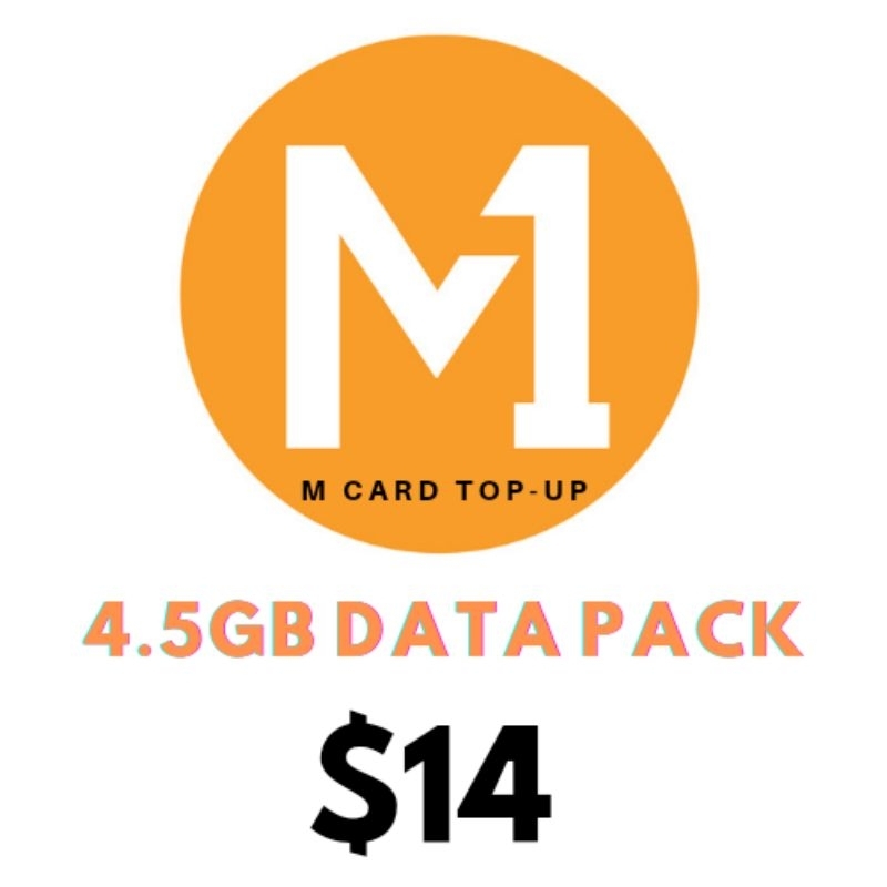 M1 Prepaid Data 4.5GB for 30 Days Electronic Load | Shopee Singapore