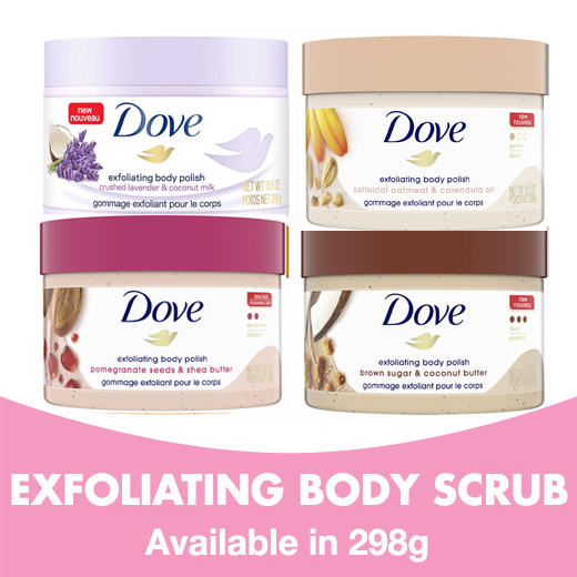 Dove Exfoliating Body Scrub Body Polish 298g Shopee Singapore