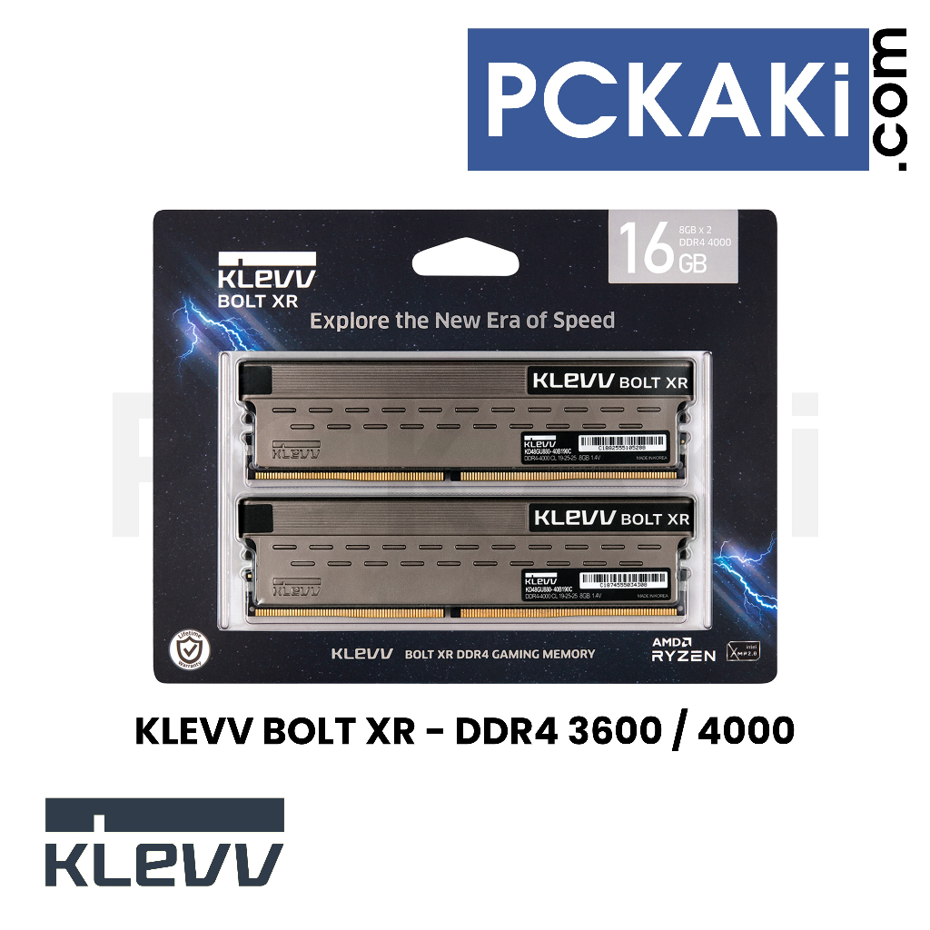 KLEVV BOLT X DDR4 3600MHZ CL18 2 x 8GB - 16GB KIT / 2 x 16gb