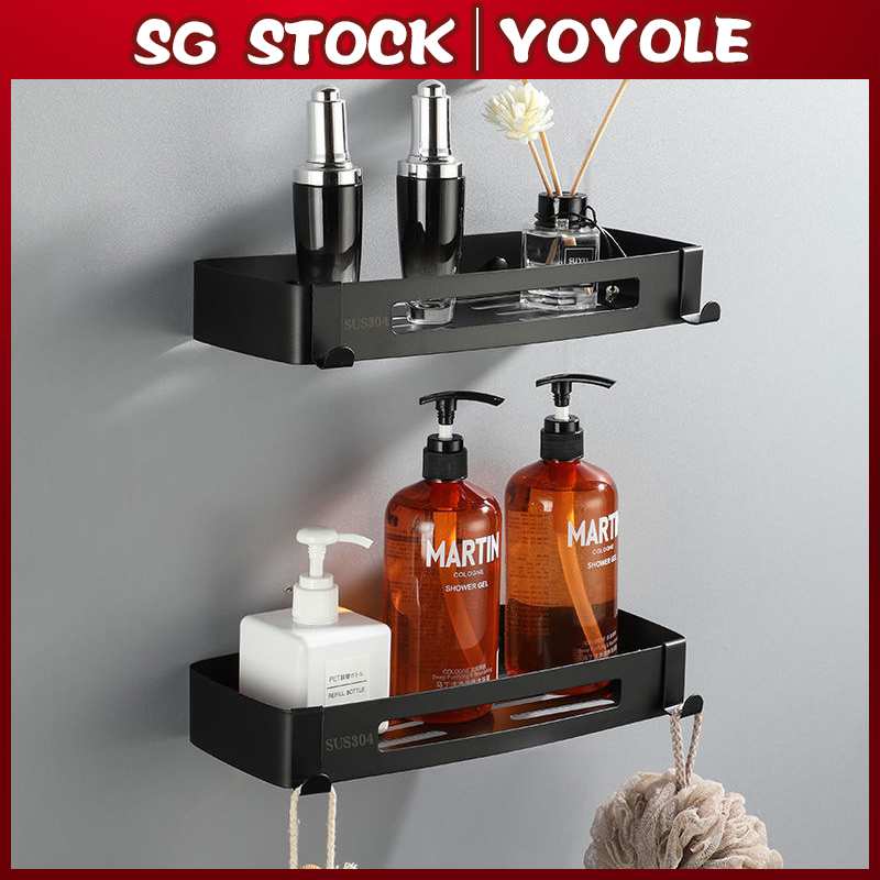 Toiletries Rack Bathroom Wall Shelf No Drill Bathroom Toilet