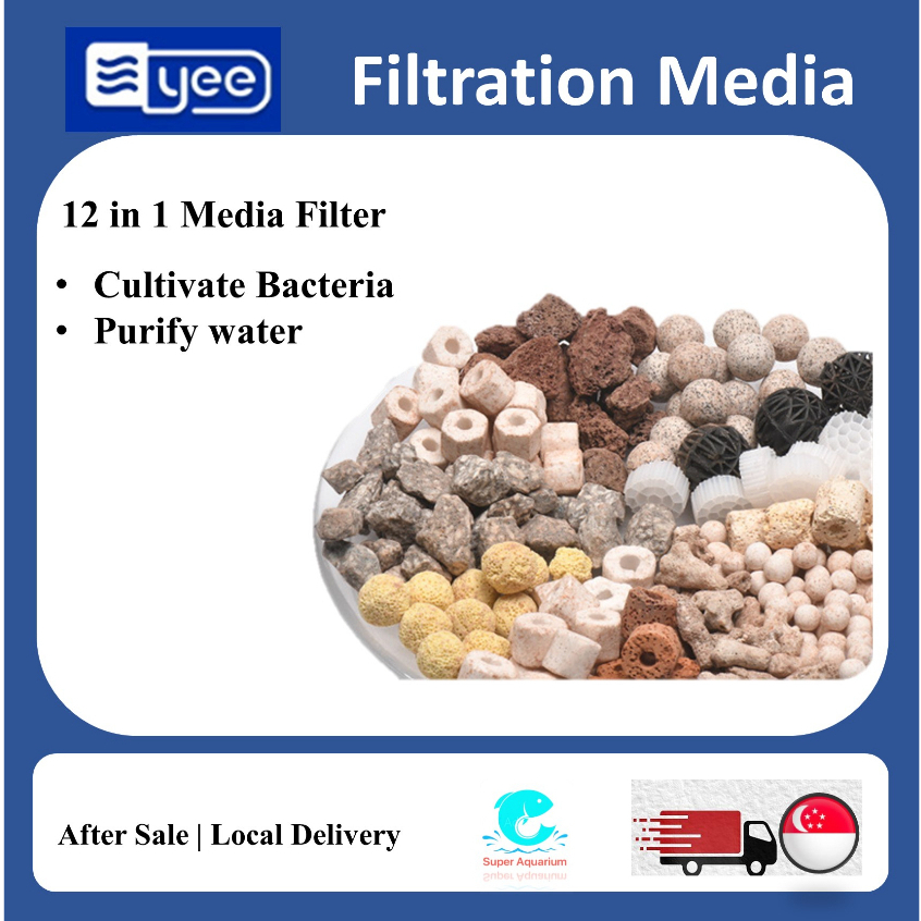[YEE] Aquarium Biological Filter Media with Mesh Bag for Fish Tank and ...