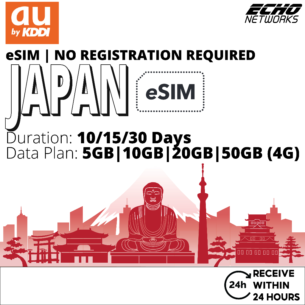 [eSIM] Japan 10/15/30 Days 5GB10GB20GB50GB(4G) Data Plan No