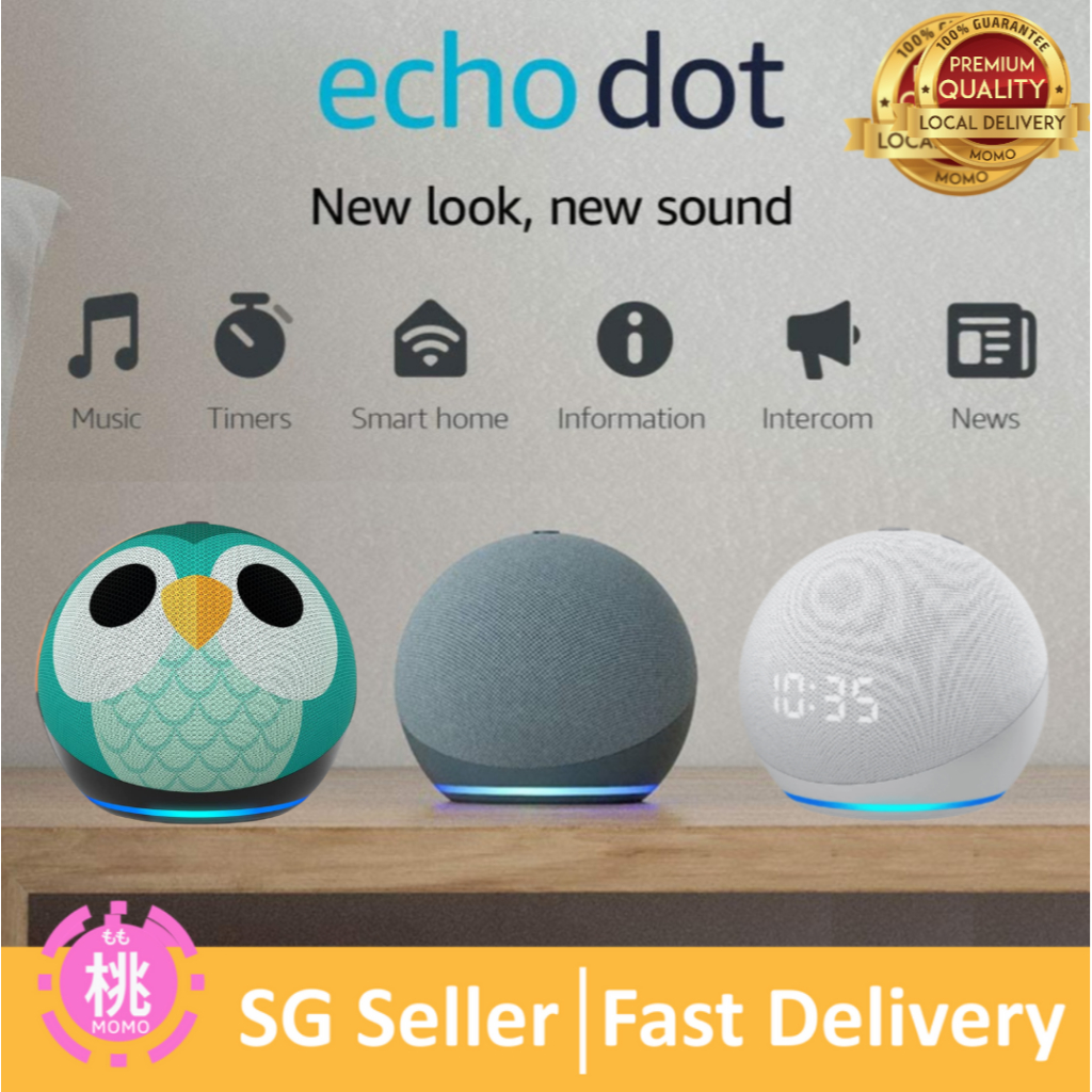 All New Echo Dot 5, With Clock , Echo Glow Option (5th Gen, 2022 ...