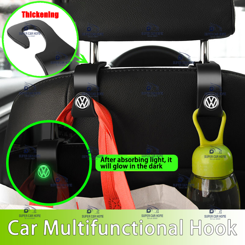 [Thickened] Volkswagen Rear Back Seat Hook Car Hanger Organizer Storage Hooks For Polo Golf Jetta Vento Tiguan Beetle Passat Mk6