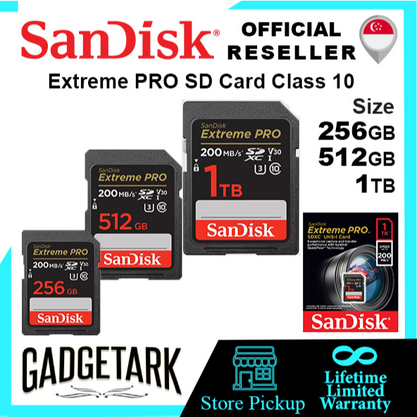 SG] SanDisk Extreme PRO SD Card Class 10 1TB | 512GB | 256GB