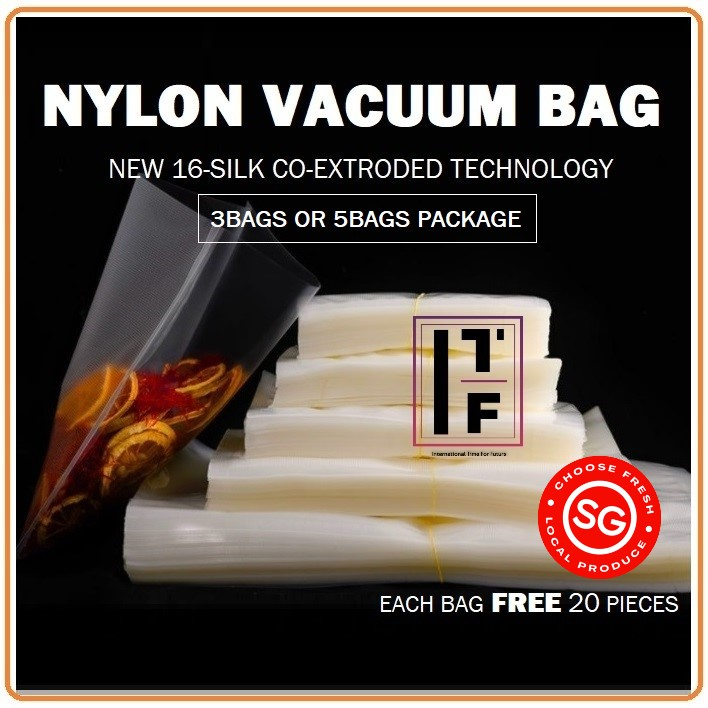 (SG READY STOCK) Nylon Vacuum Sealer Bag Silk Smooth Transparent (Pre ...