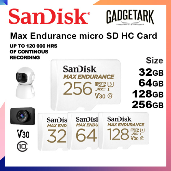 [SG] SanDisk Max Endurance micro SD HC Card 32GB 64GB 128GB 256GB
