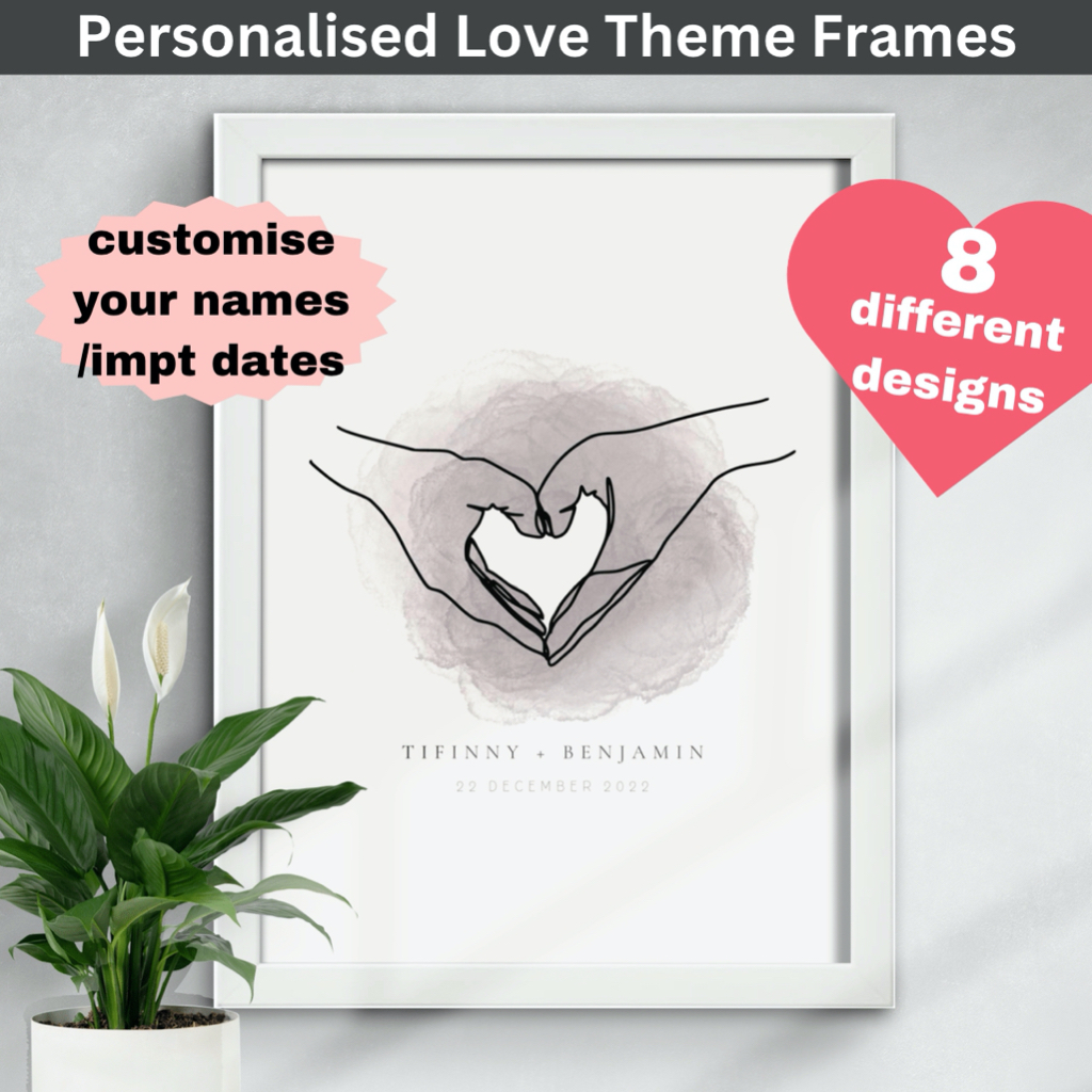 Personalised Romantic Photo frame Gift for yourself, lover, custom ...