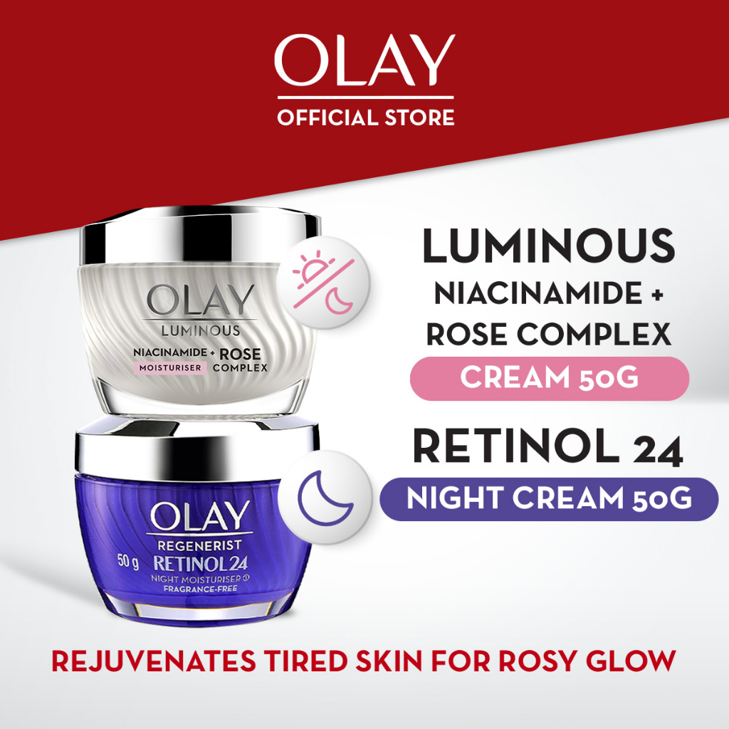 [Bundle of 2] OLAY Luminous Niacinamide + Rose Complex Moisturiser 50g