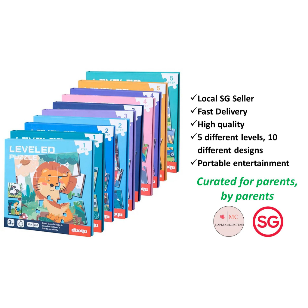 [SG] Magnetic Puzzle Book levelled for Montessori Early Learning / Educational Kids Toy / Children gifts