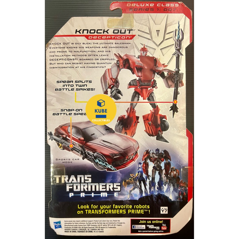 Transformers Prime RID Series 1 | Knock Out Car Robot Figure Deluxe ...