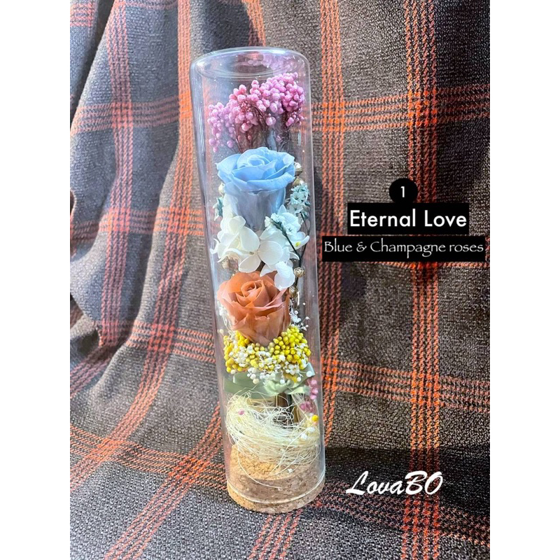 Preserved flowers in glass displays (LOCAL) Shopee Singapore