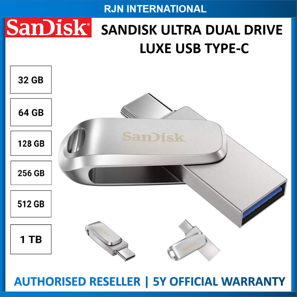 SanDisk Ultra Dual Drive Luxe USB Type-C Flash Drive SDDDC4 150MB