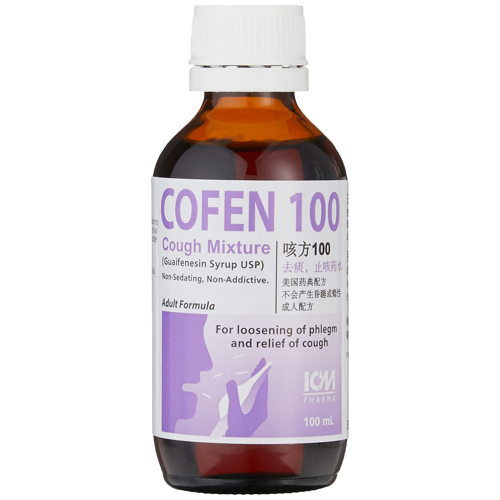 ICM Cofen 100 Cough Mixture Guaifenesin Syrup 100ml | Shopee Singapore