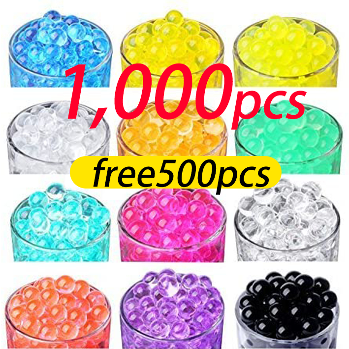 free500Pcs Water beads Hydro Gel Pearls Beads Balls orbeez water beads Water Plant Flower Jelly Crystal Soil Mud clear water bead