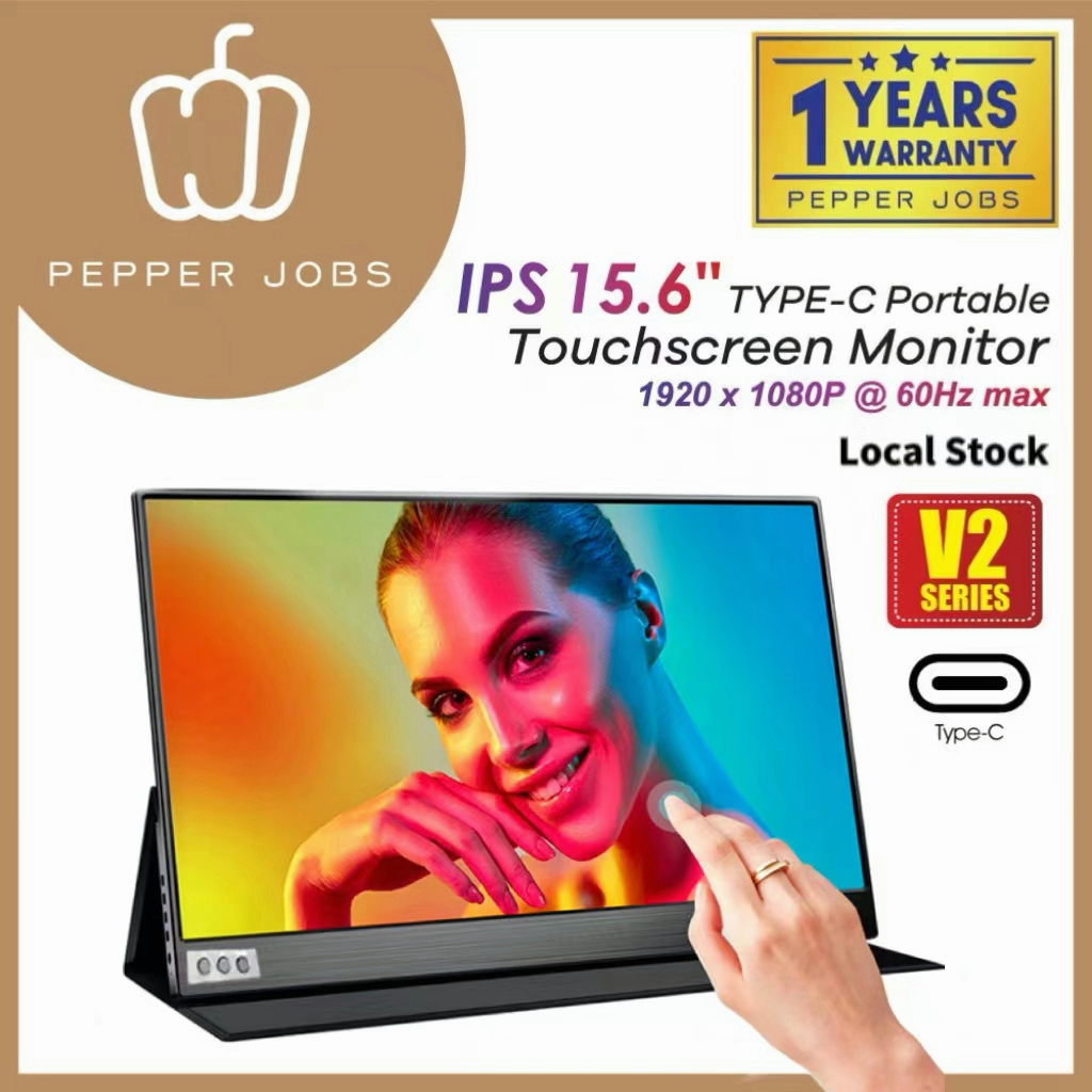 Portable Monitor for Laptop Zoomed_in 16" Touch Screen Full HD [1920 x
