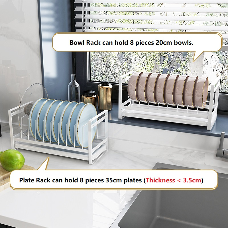 Japanese Style Kitchen Organizer Portable Draining Dish Rack Bowl and