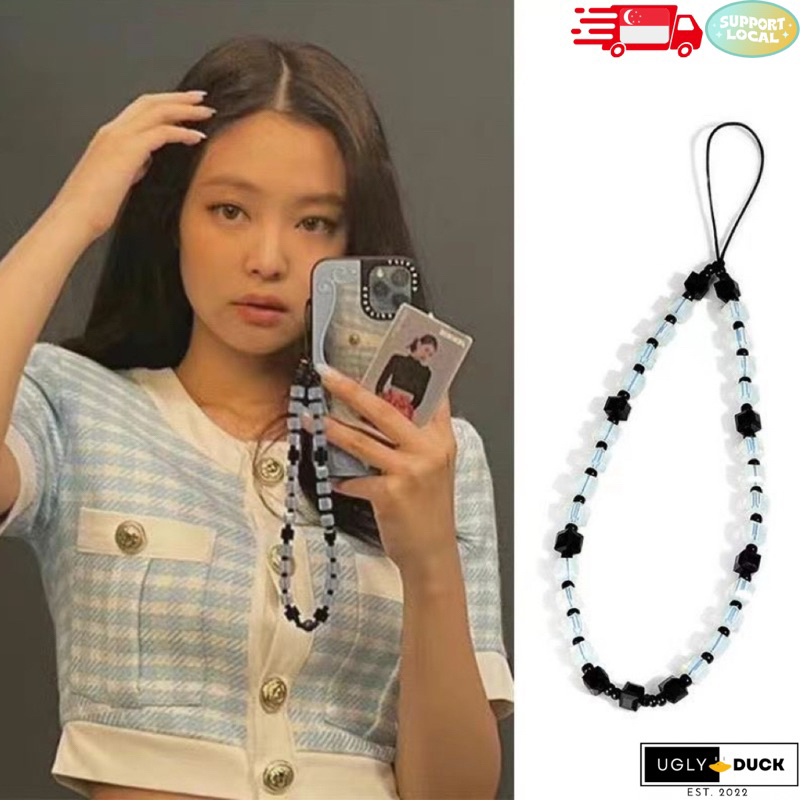 Phone Beaded Strap BLACKPINK Jennie Rosé inspired Phone Lanyard K-pop Korean