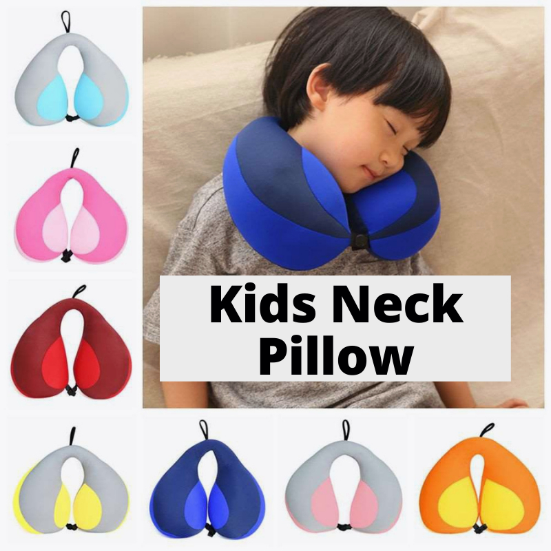 {SG} Kids Neck Travel Pillow 360° Adjustable Neck Chin Support for