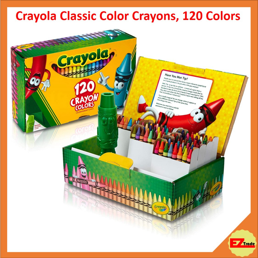 Crayola Classic Color Crayons in Flip-Top Pack with Sharpener, 96 Colors (520096)