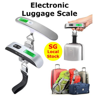 1pc Kitchen Stainless Steel Electronic Scale, Portable Digital Luggage Scale,  50kg Weight Capacity, Suitcase Scale For Travel, Postal Parcel Scale,  Fishing Scale And Vegetable Scale