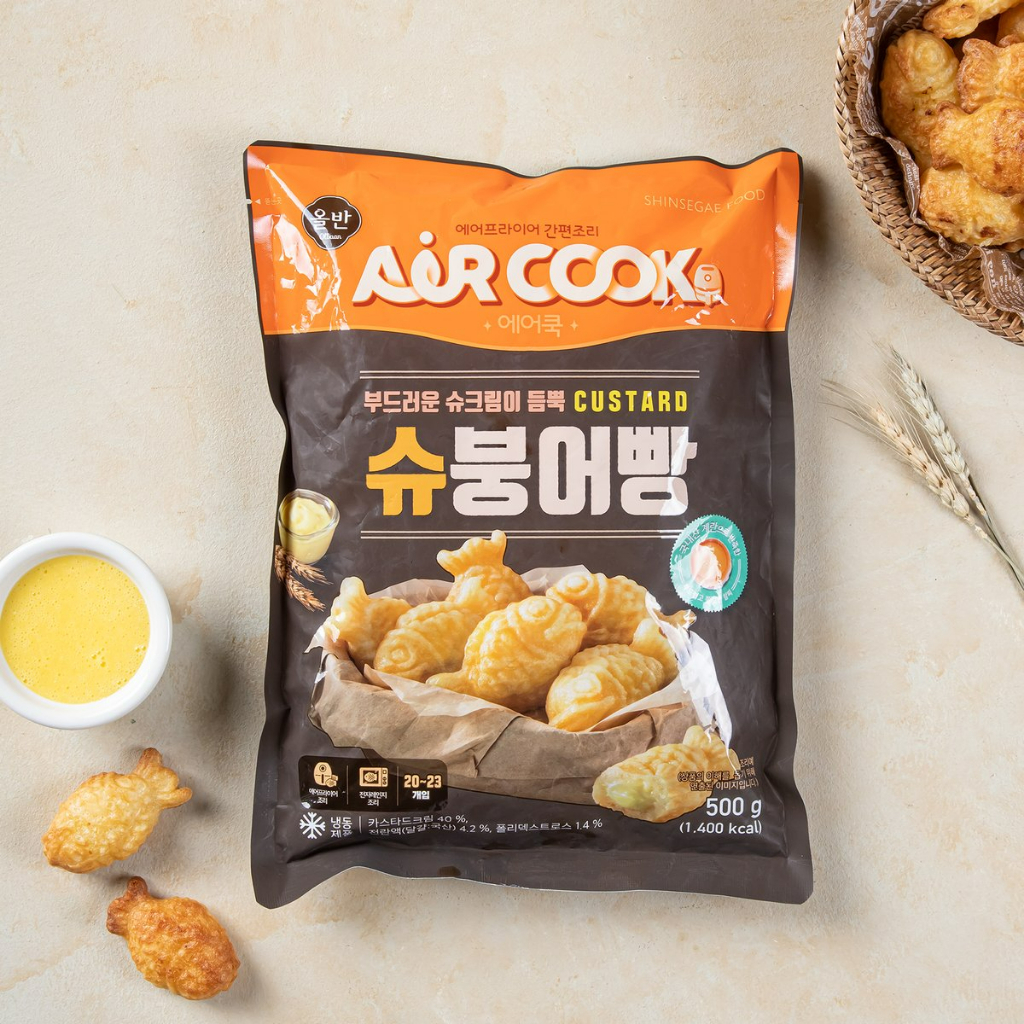 [Sinsegaefood] Bungeoppang(Korean Fish shaped Pastry) Custard 500g 슈붕어빵