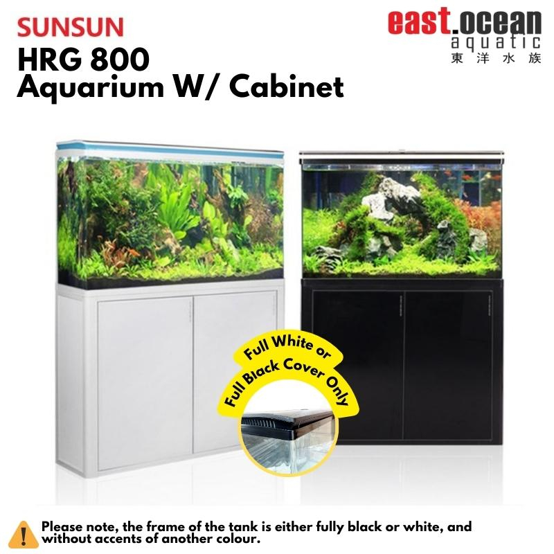 SUNSUN HRG-800 Aquarium (80cm) Set - Tank & Cabinet (Black & White ...