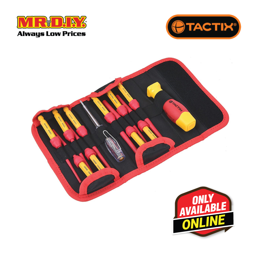 TACTIX Insulated Changeable Screwdriver Set (12 pieces) Shopee Singapore