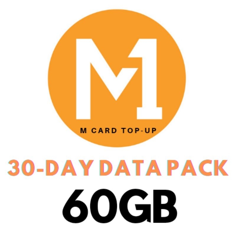 M1 Prepaid Data 60GB for 30 Days Electronic Load | Shopee Singapore