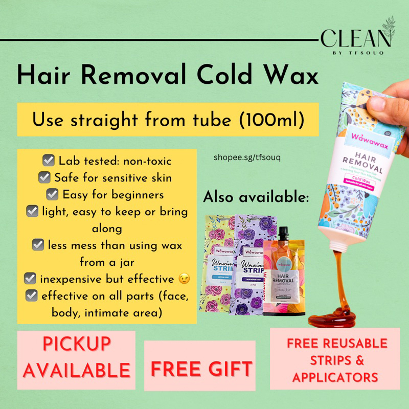 WAWAWAX Free Waxing Kit Organic Hair Removal Wax 100ml wax hair removal