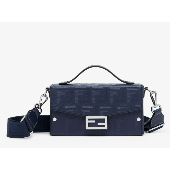 [PRE-ORDER] FENDI SOFT TRUNK BAGUETTE-DARK BLUE (2023) | Shopee Singapore