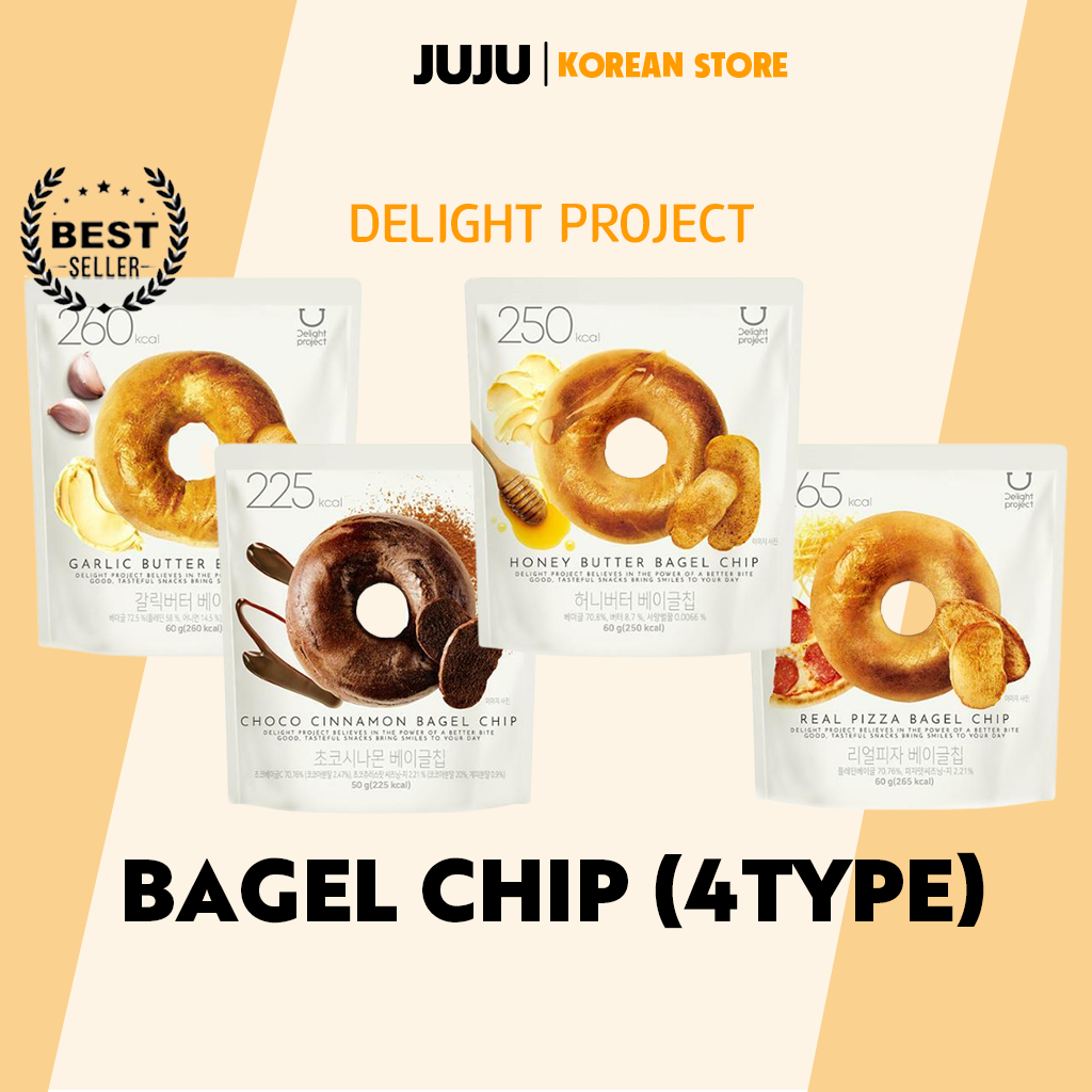 Olive Young / Bagel Chips 60g / Garlic Butter / Honey Butter / Real