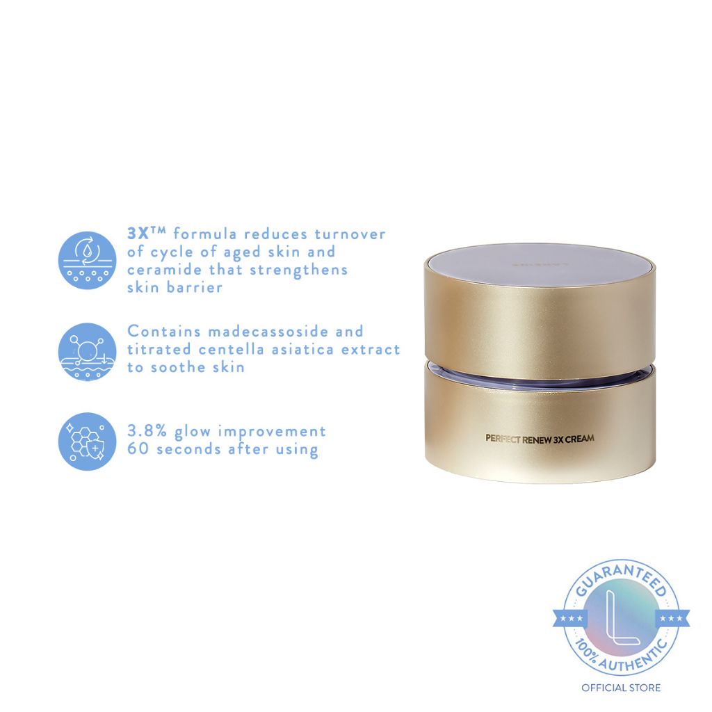 LANEIGE Perfect Renew 3x Cream 50ml - Skin Barrier Strengthening, Glow ...